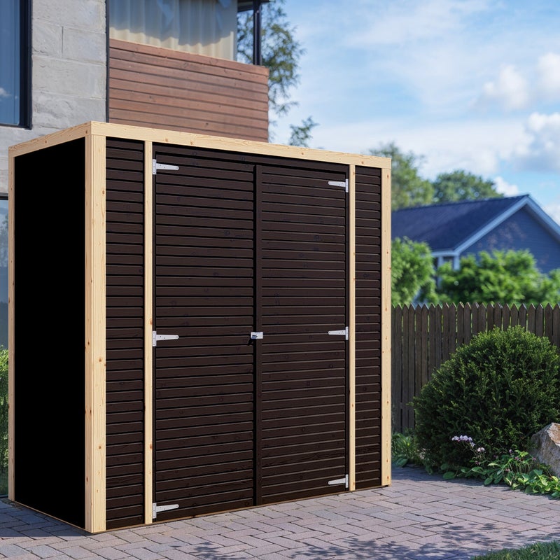 Domek ogrodowy BERTILO Box 1, grubość 18 mm, kolor czarny