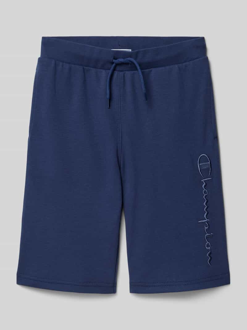 Szorty dresowe z wyhaftowanym logo i elastycznym pasem