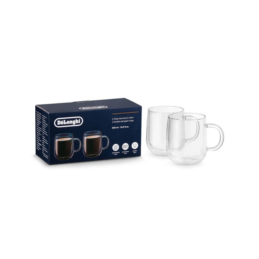 Szklane kubki z podwójnymi ściankami, 500 ml, zestaw 2 szt.