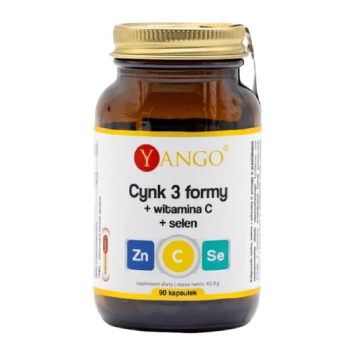 Yango Cynk 3 formy + witamina C + selen, 90 kaps.