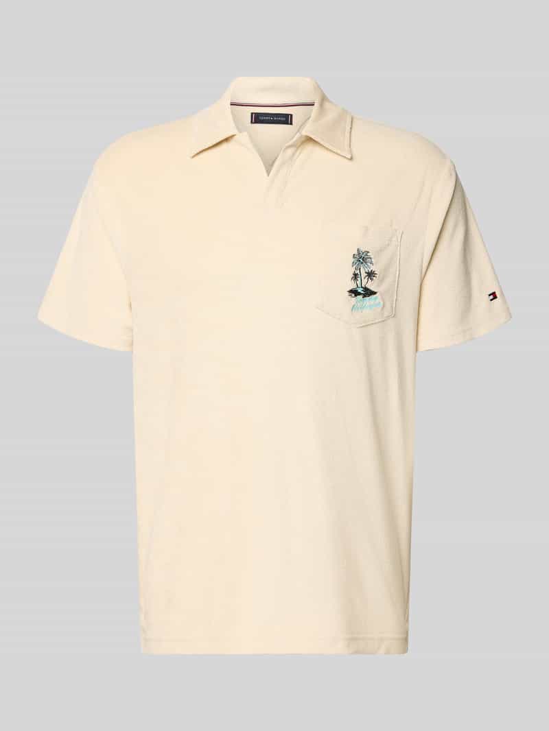 krój regular fit koszulka polo z froty