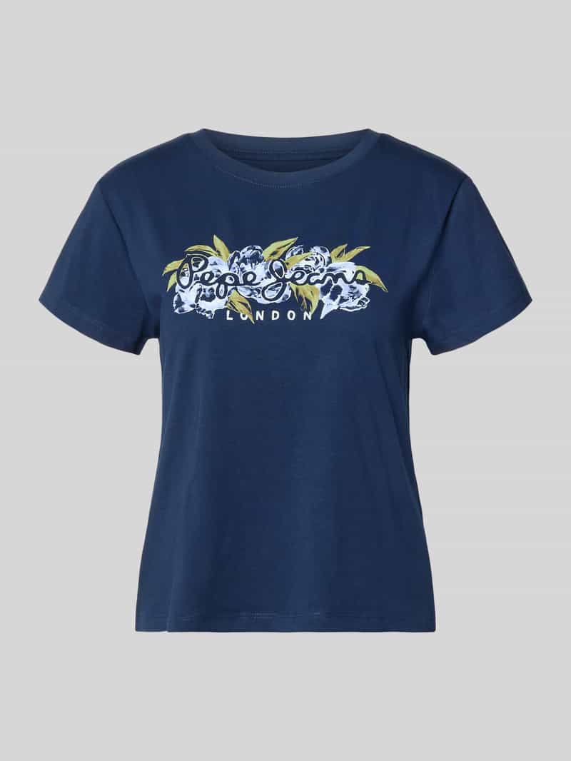 T-shirt o kroju regular fit z czystej bawełny model 'MAHINA'