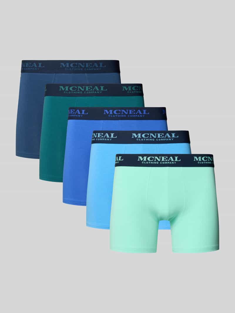 Majtki o kroju slim fit z detalem z logo w zestaw 5 szt.