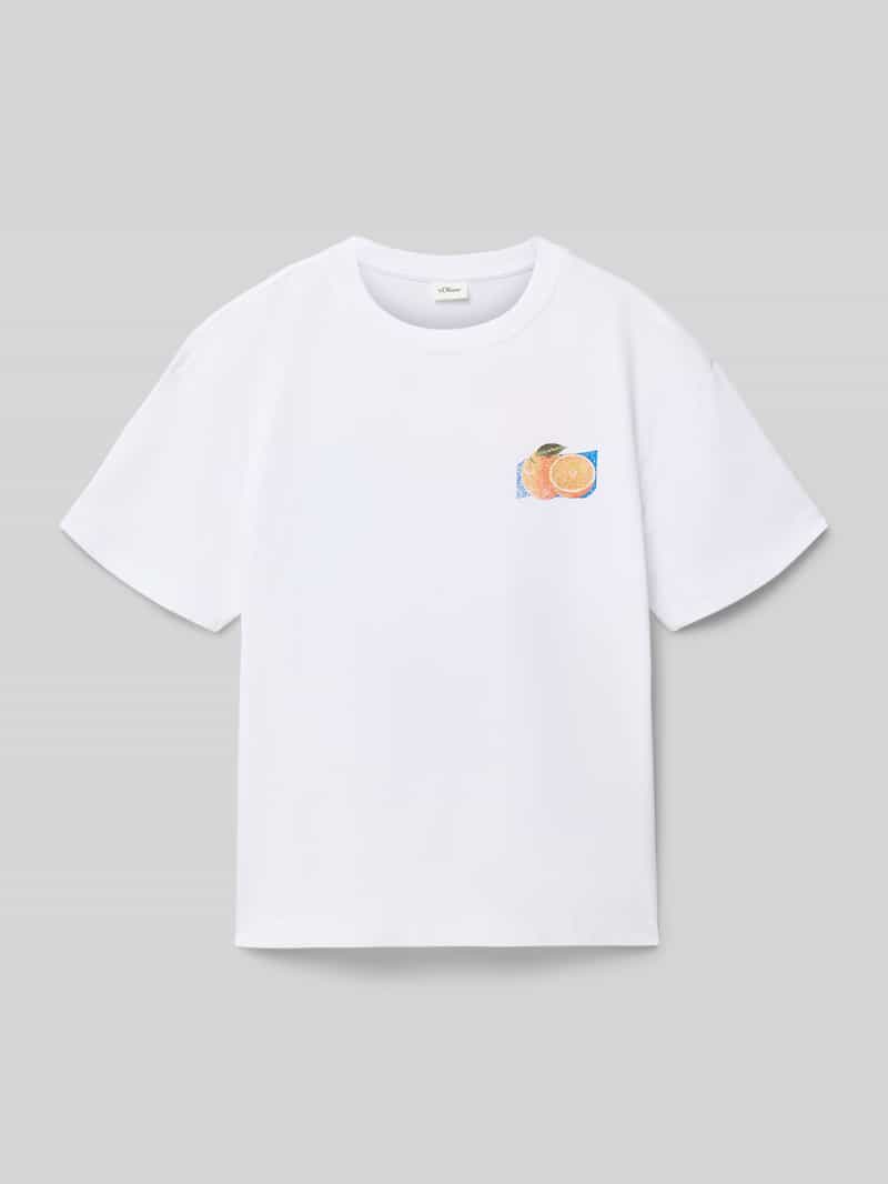 t-shirt o kroju regular fit z bawełny