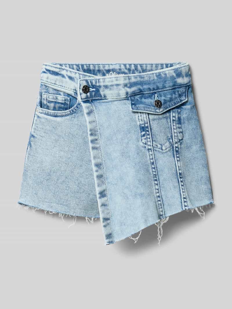 Jeansowy skort o kroju regular fit z mieszanki bawełny