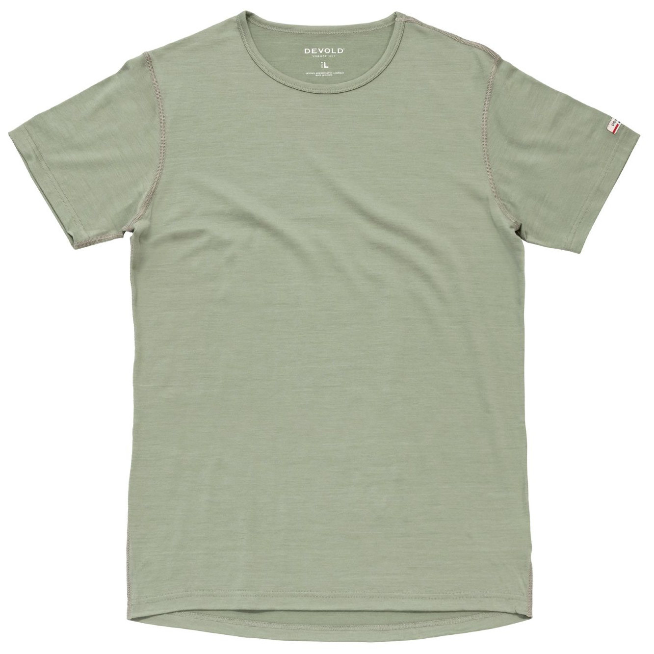 Męska koszulka Devold Breeze Plus Merino 200 T-Shirt Man Rozmiar: M / Kolor: zielony
