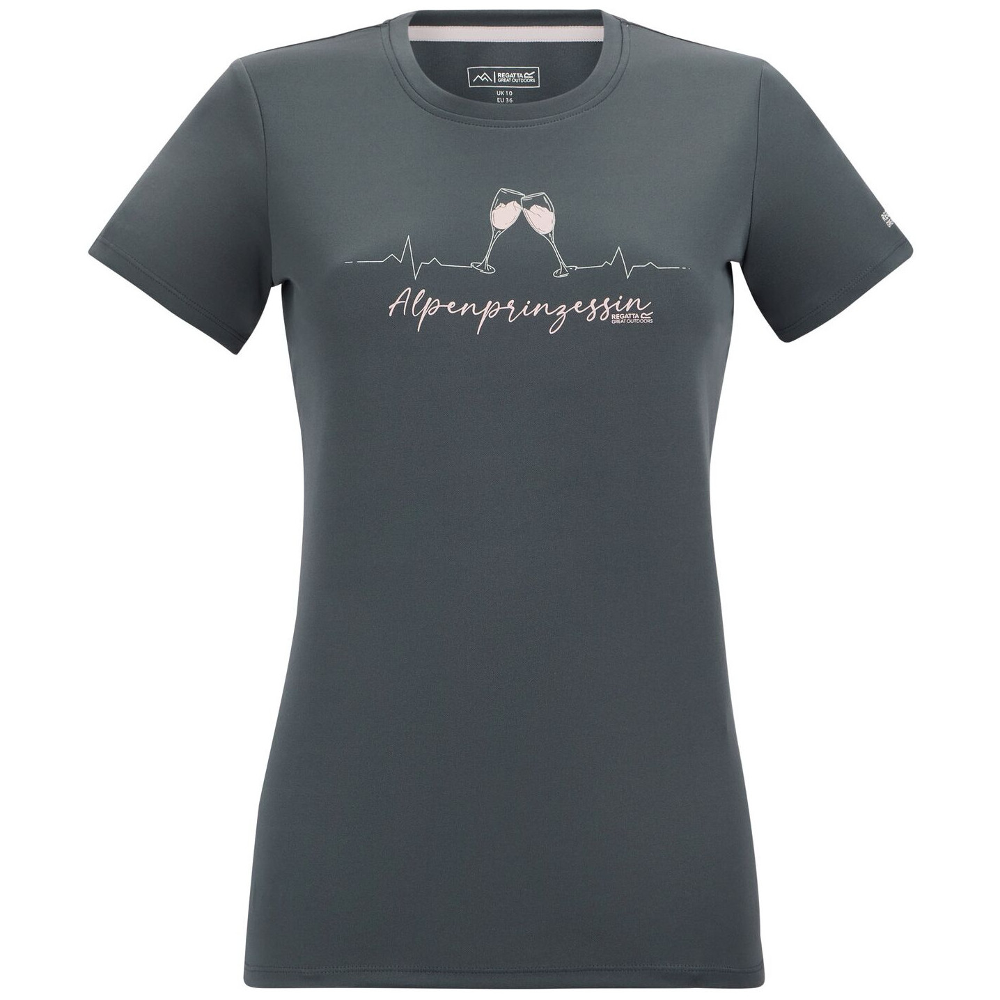 Koszulka damska Regatta Women’s Fingal Slogan Rozmiar: XS / Kolor: szary