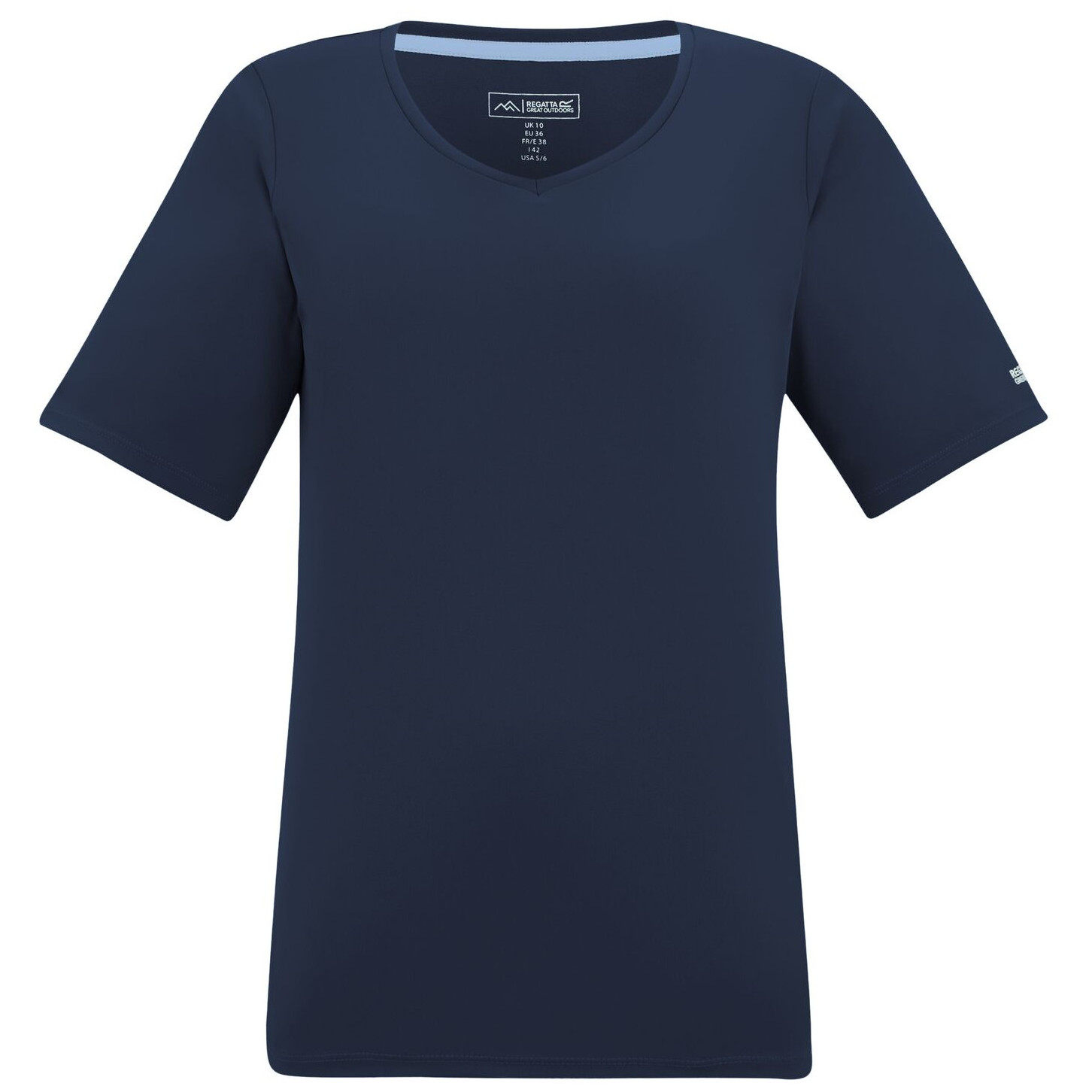 Koszulka damska Regatta Women’s Fingal V-Neck Rozmiar: S / Kolor: ciemnoniebieski
