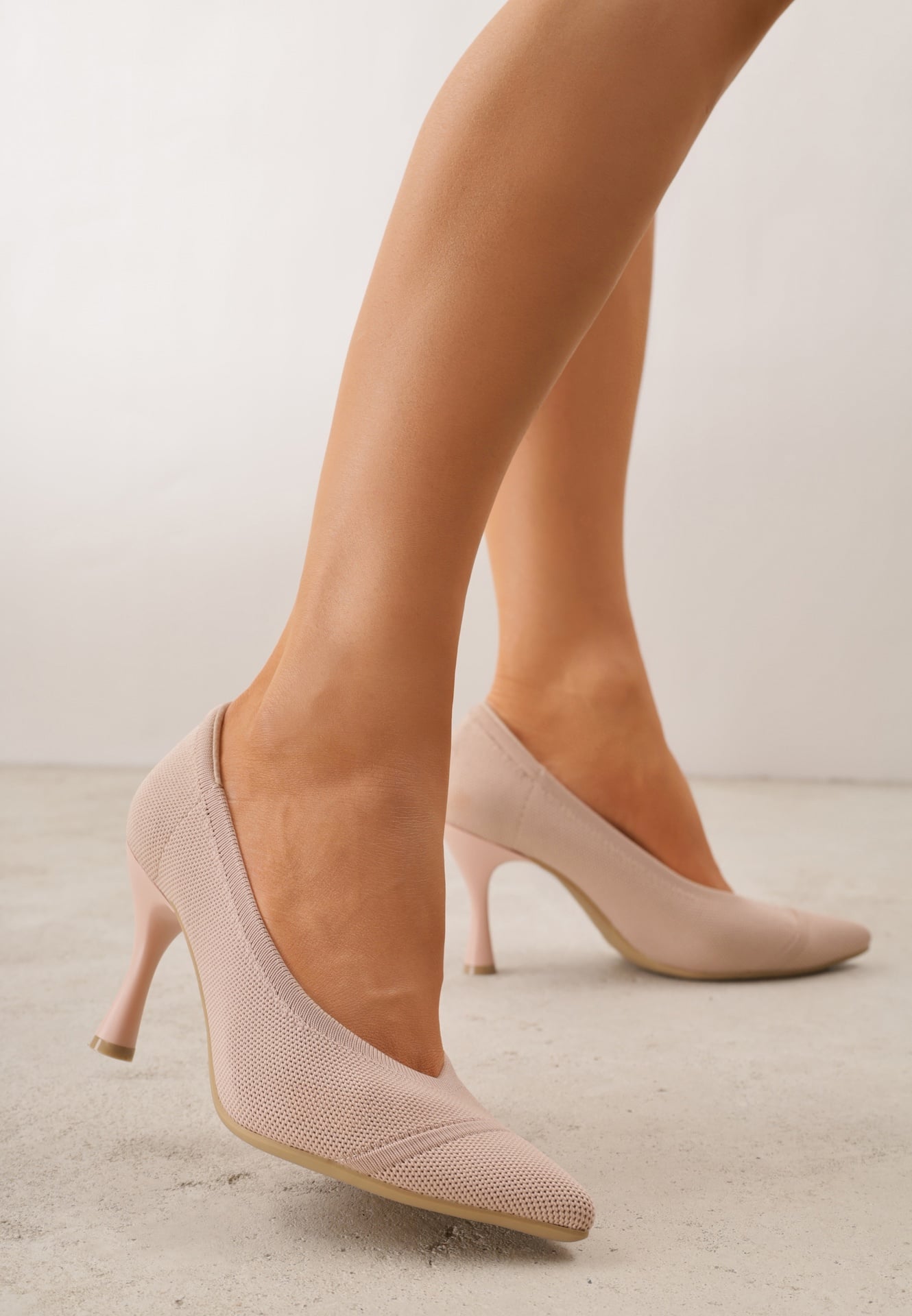 Różowe Dzianinowe Szpilki VICES z Wkładką Soft-Pillow i Miękkim Zapiętkiem Thene