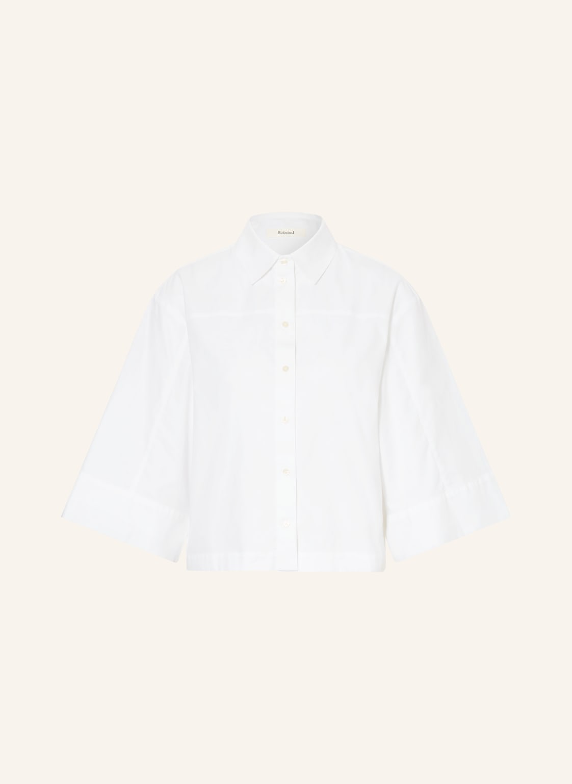 Selected Femme Bluzka Z Rękawem 3/4 weiss