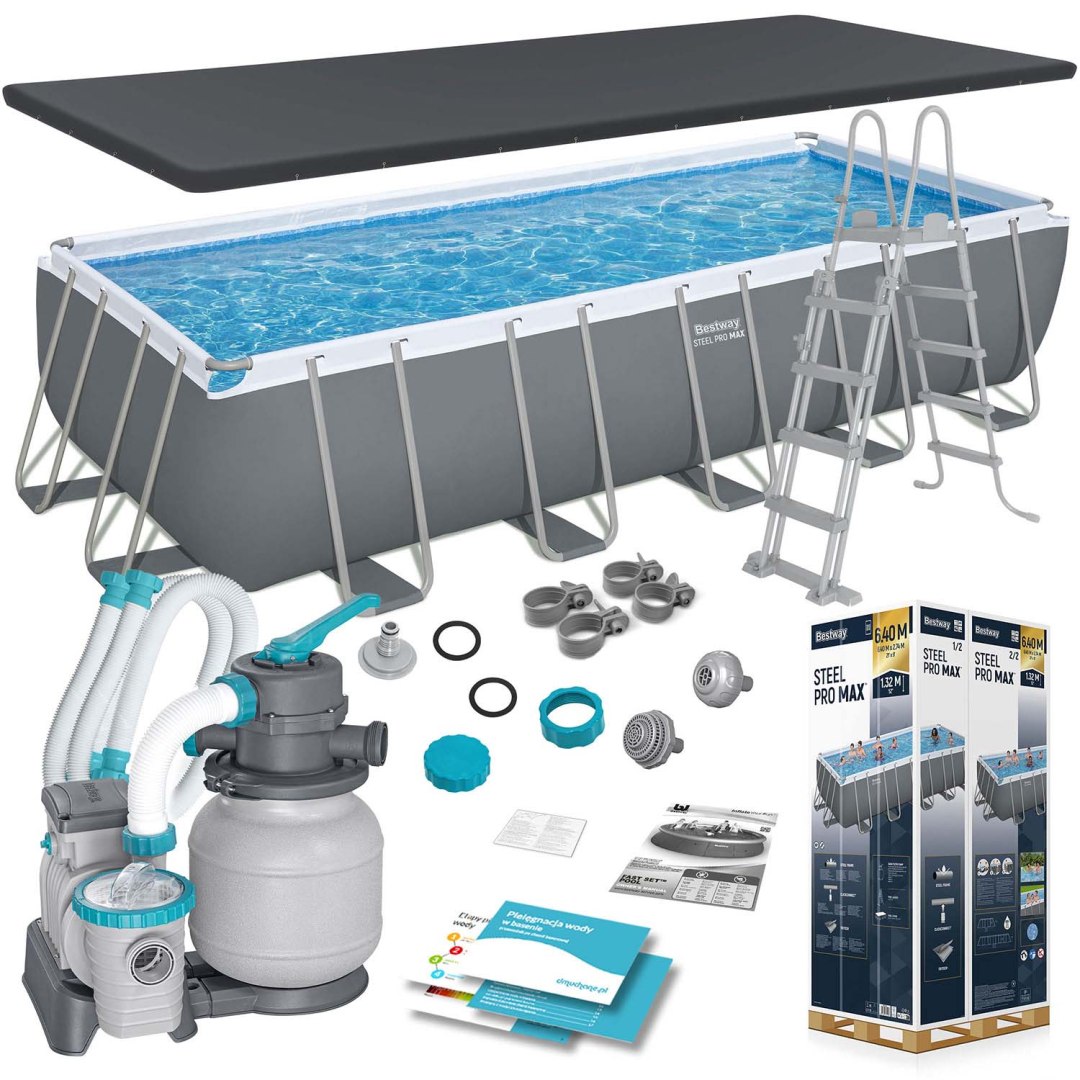 Bestway Basen ogrodowy stelażowy 640 x 274 x 132 cm 6w1 5612B