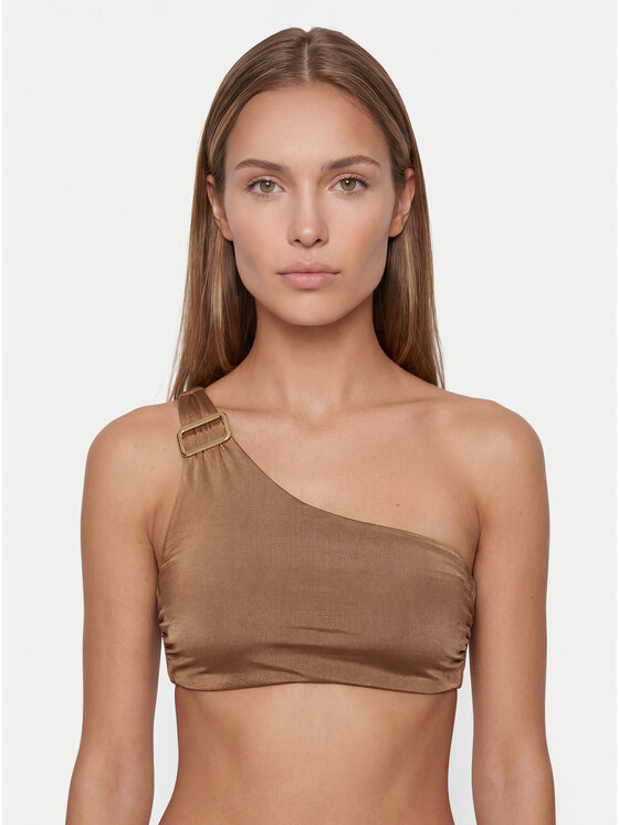 Max Mara Beachwear Góra od bikini Alisia 2616821059 Brązowy jasny