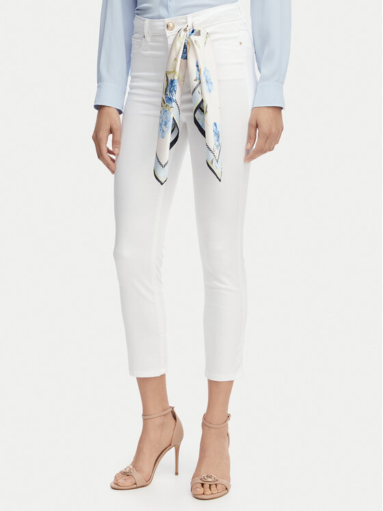 Guess Jeansy W5GA91 W93CM Biały Skinny Fit
