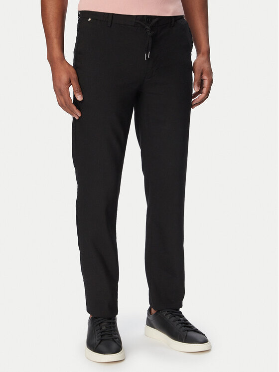 BOSS Spodnie materiałowe Kane1 50557859 Czarny Regular Fit