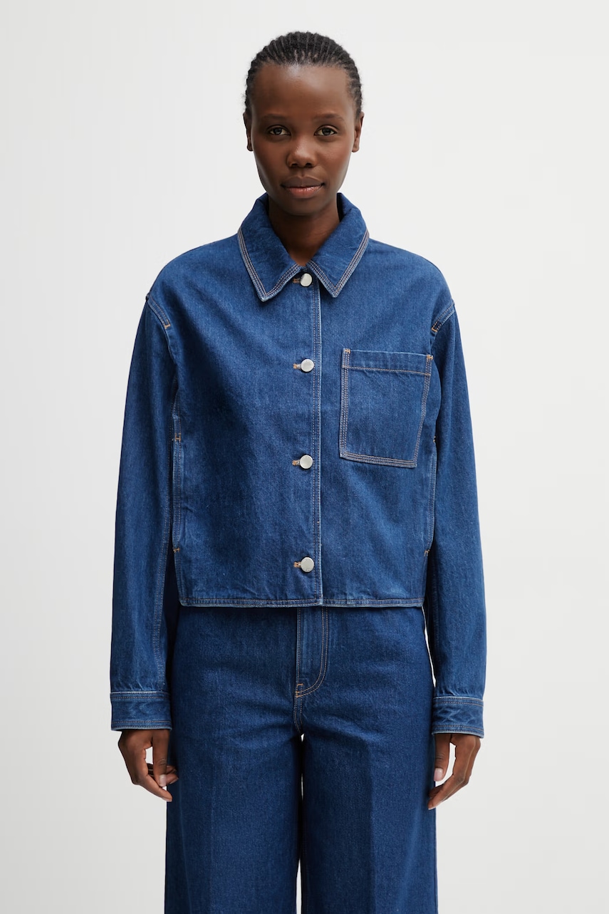 Maison Kitsuné kurtka damska jeansowa