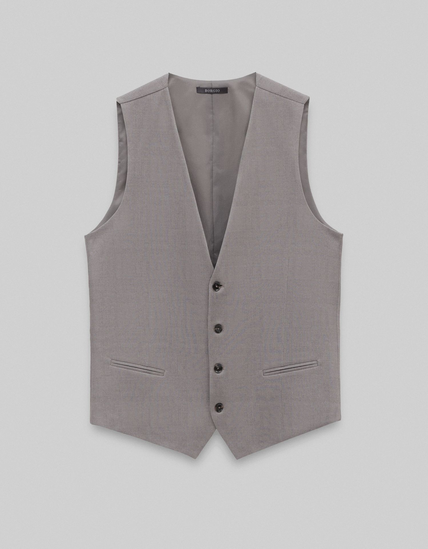 kamizelka do zestawu lodi slim fit greige