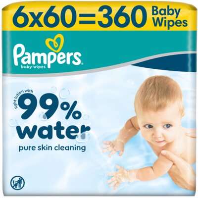 Chusteczki nawilżane PAMPERS Aqua (360 szt.)