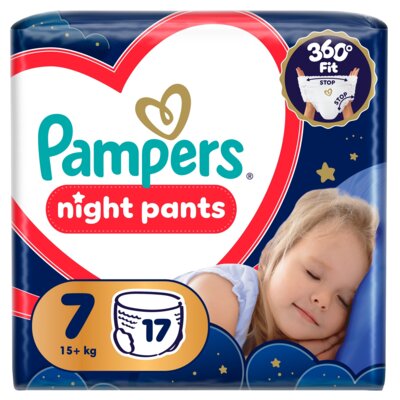 Pieluchomajtki PAMPERS Pants Night 7 (17 szt.)