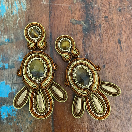 Kolczyki tygrysie oko sutasz