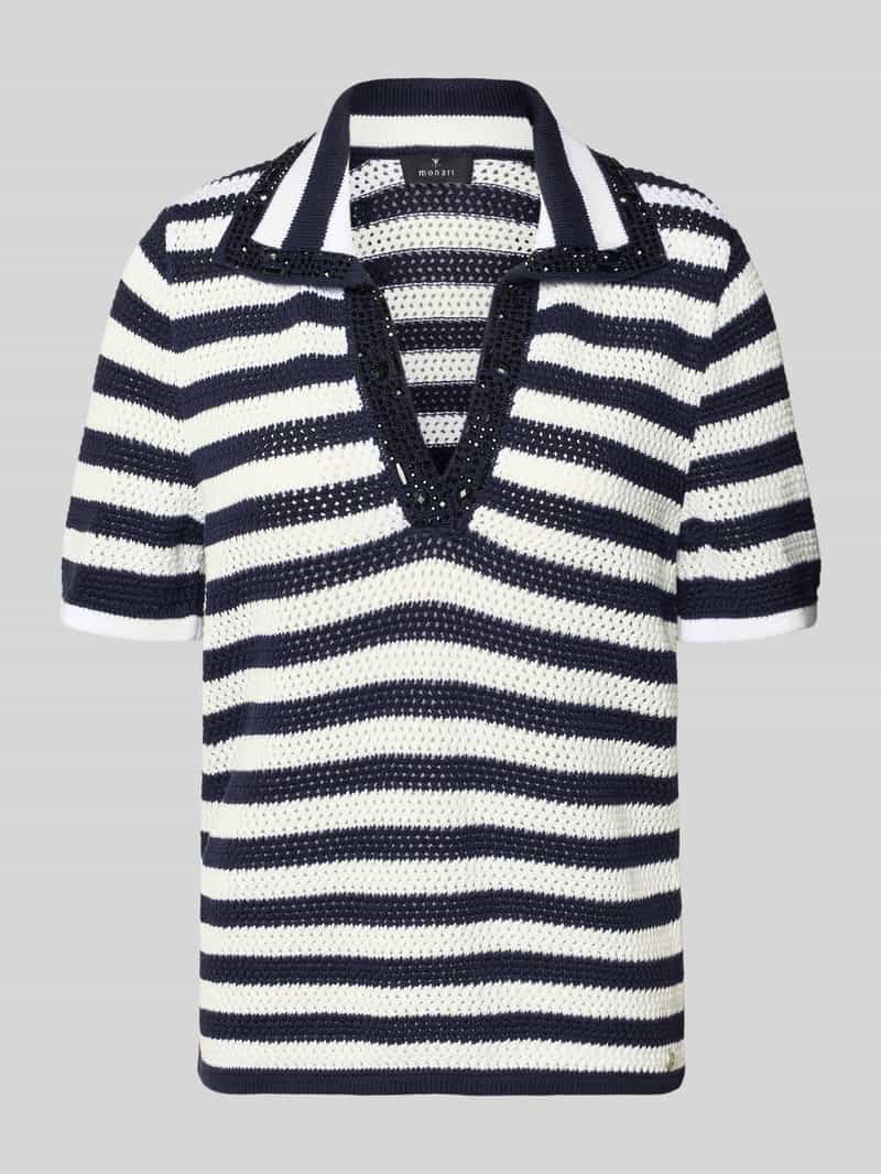 Koszulka polo w dzianinowym wyglądzie, krój regular fit