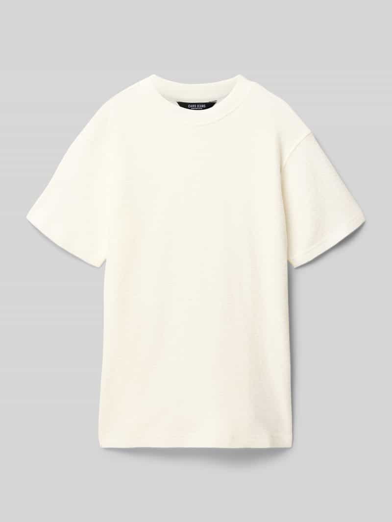 damski t-shirt o kroju regular fit z fakturowanym wzorem model 'Farno'