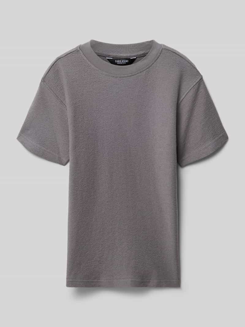 damski t-shirt o kroju regular fit z fakturowanym wzorem model 'Farno'