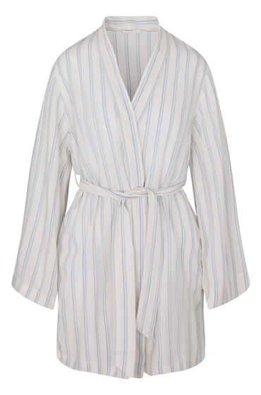 Hunkemöller Lniany Szlafrok Biały