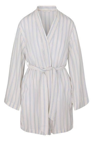 Hunkemöller Lniany Szlafrok Biały