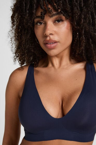 Hunkemöller Biustonosz usztywniany bez fiszbin Super Comfort Niebieski