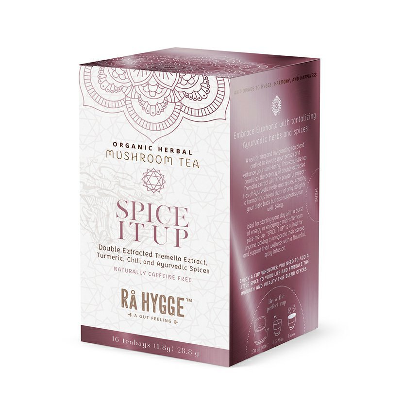Herbata ziołowa Ra Hygge Spice It Up z Tremellą, porcjowana, organiczna, 16 szt.