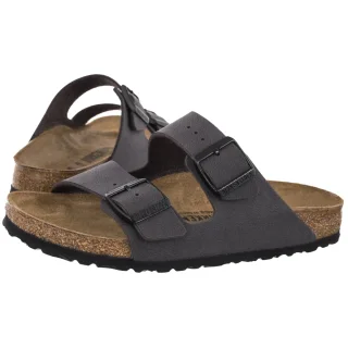 Klapki Arizona BS Velvet Gray/Black Buckles 1032023 (BK362-a) Birkenstock