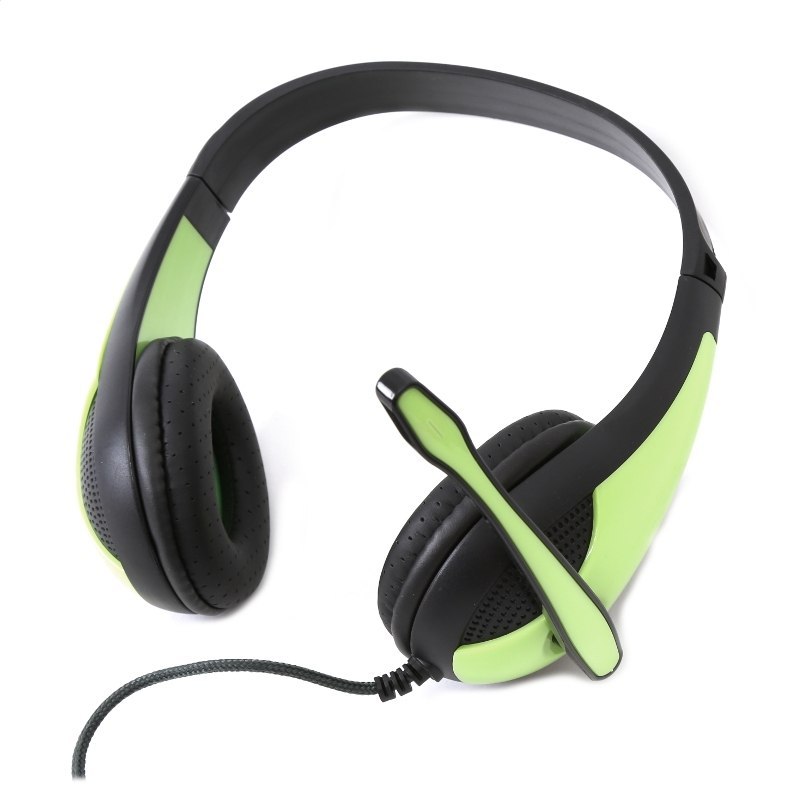FREESTYLE HI-FI STEREO MIC ADAPTER HEADPHONES GREEN [42677]