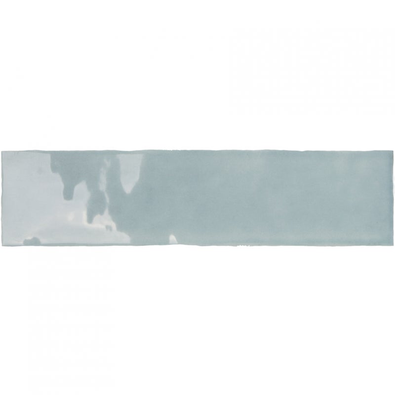 Błyszcząca niebieska okładzina ścienna Ondine 7,5x30 cm Ocean