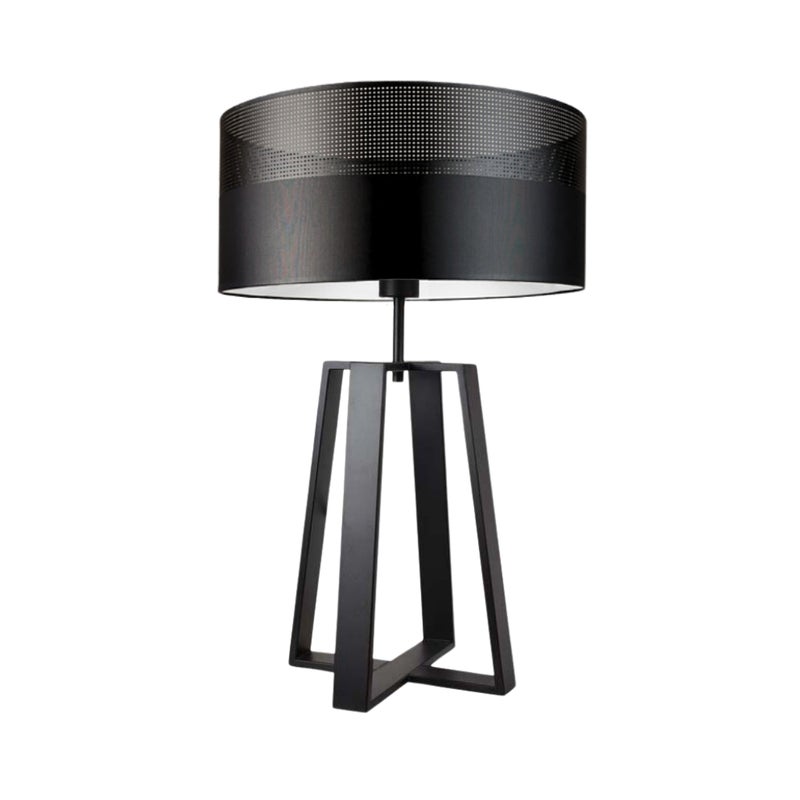 Lampka nocna na biurko lampa biurkowa LED z abażurem walec 40cm WENIS