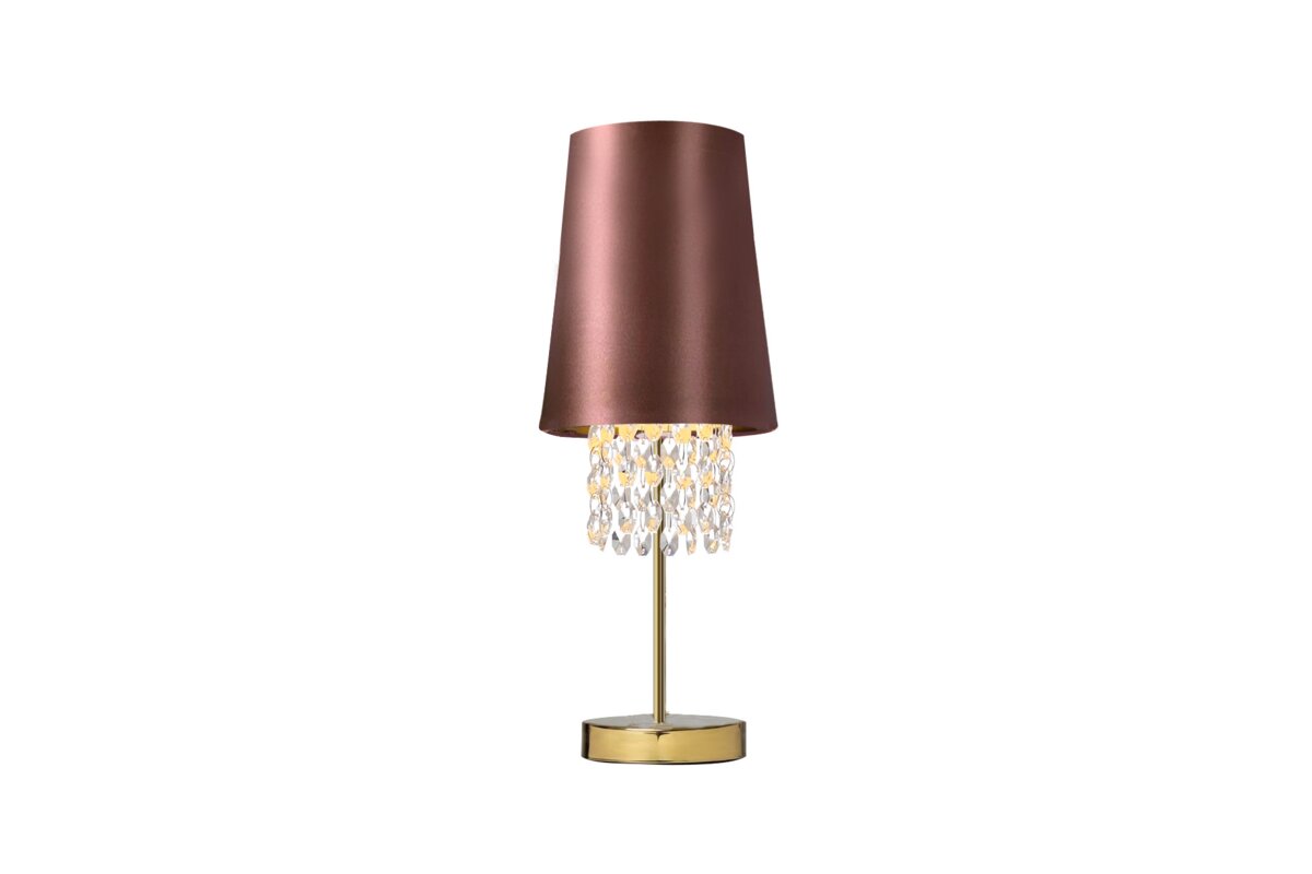 Lampa stołowa NESTO, 6199, E27, max. 40W, max. 250V, IP20, śr. 20 cm, brązowa - GTV LIGHTING