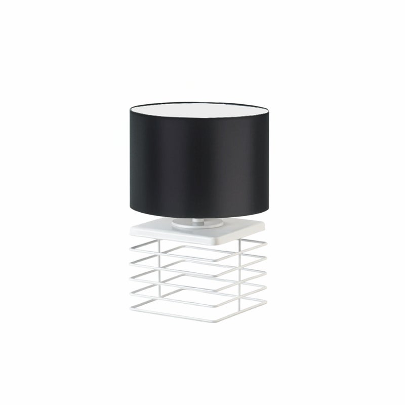 Lampka nocna na biurko lampa biurkowa druciana LED z abażurem walec LEVEL