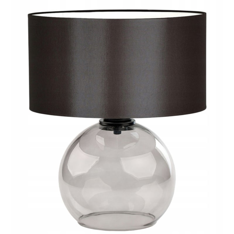 Lampka nocna na biurko lampa biurkowa szklana LED z abażurem walec 30cm PIENA