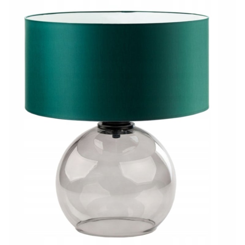 Lampka nocna na biurko lampa biurkowa szklana LED z abażurem walec 30cm PIENA
