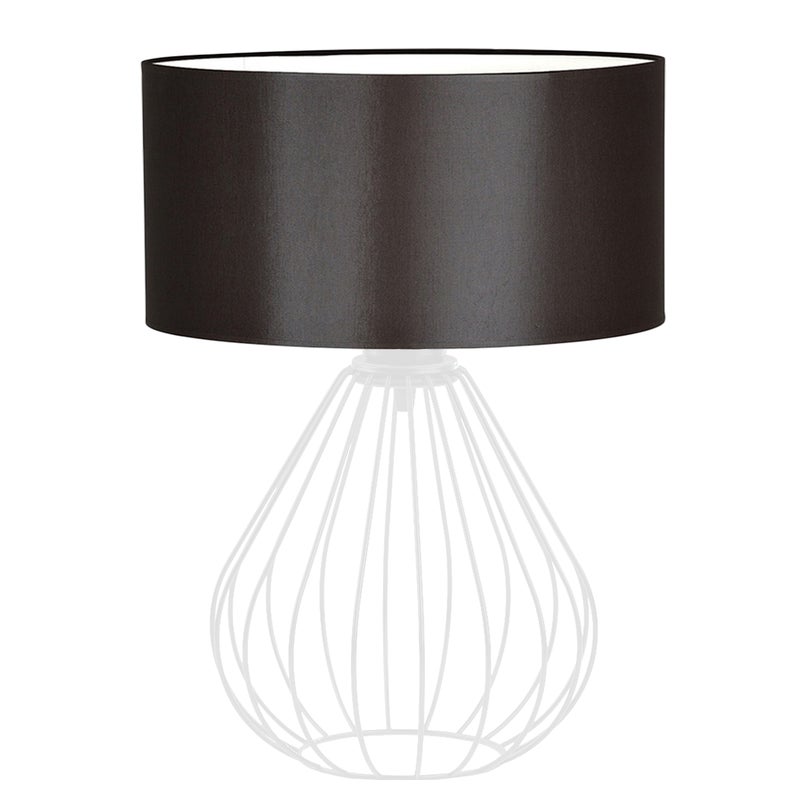 Lampka nocna na biurko lampa biurkowa druciana LED z abażurem walec 30 cm KONWALIA