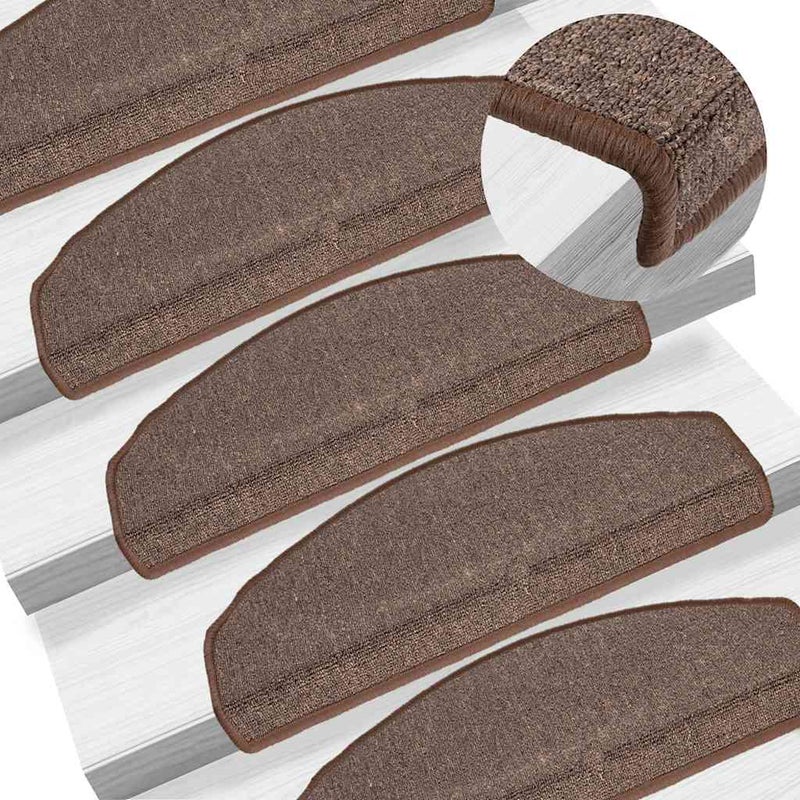 Maty na schody 10 szt. 65x24x4 cm Brąz kawowy Półokrągły Duży vidaXL