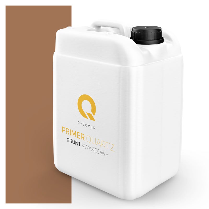 Q-Cover Grunt Kwarcowy pod Tynk Silikonowy Brązowy ciepły F576 7.5KG