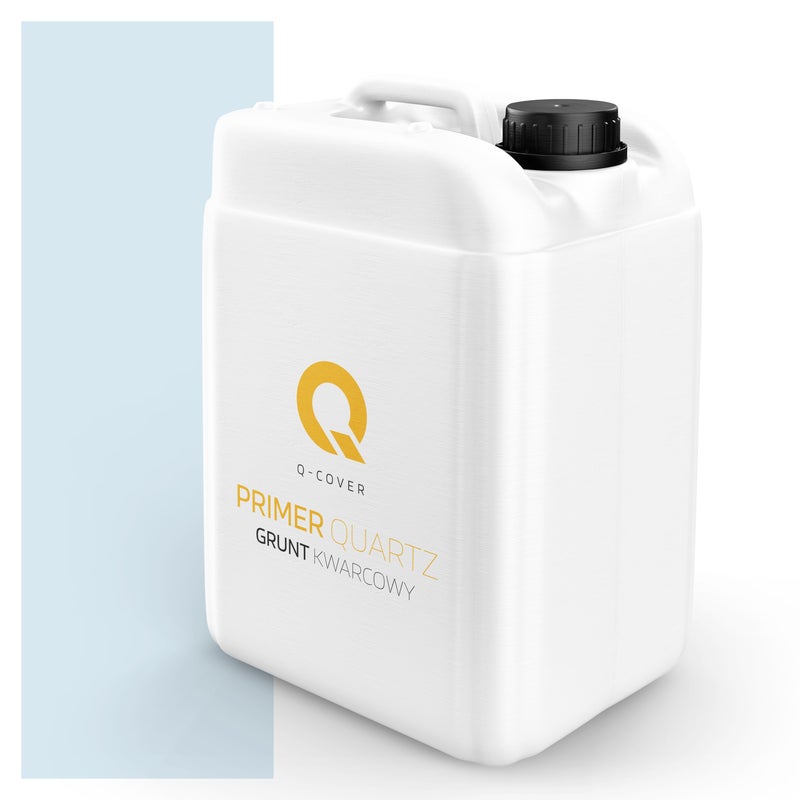 Q-Cover Grunt Kwarcowy pod Tynk Silikonowy Biel złamana w niebieski F111 7.5KG