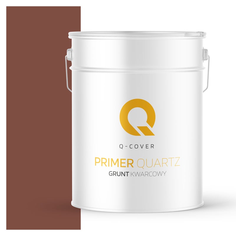 Q-Cover Grunt Kwarcowy pod Tynk Silikonowy Brązowy ciemny F326 15KG