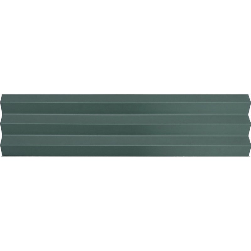 Matowa płytka ścienna z reliefem, niebieska, **Acanto 10x40 cm V-Ribbed Baltic Blue**