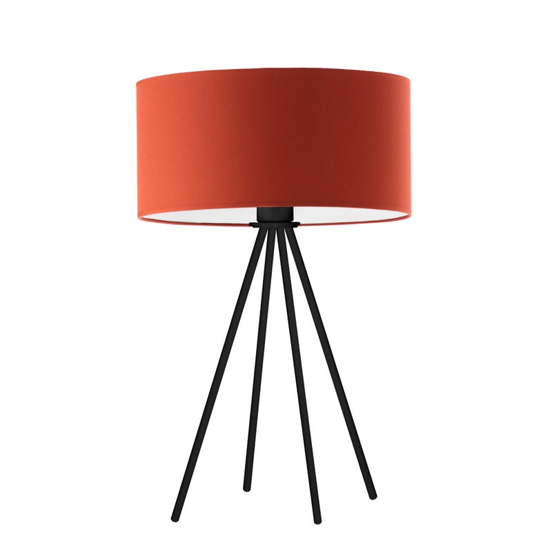 Lampka nocna na biurko lampa biurkowa LED z abażurem walec 30cm SOLARIS
