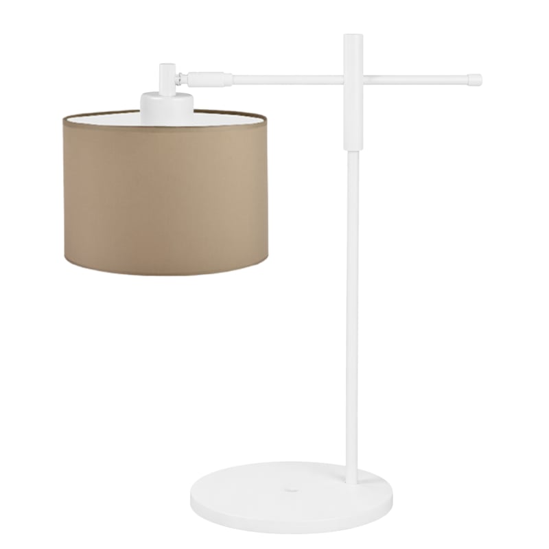 Lampka nocna na biurko lampa biurkowa LED z abażurem walec MIKO