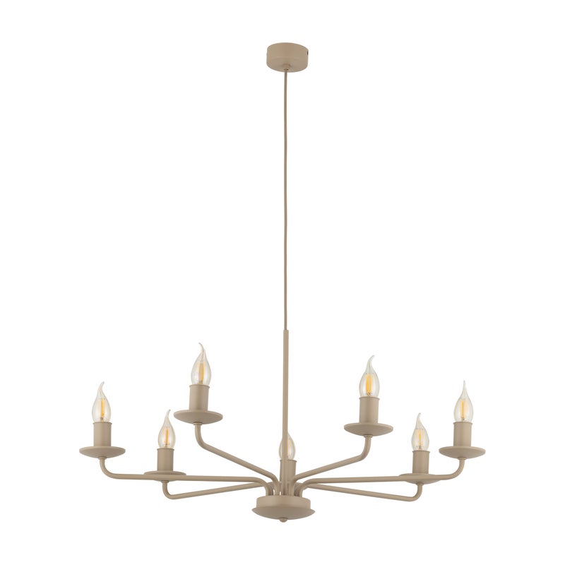Żyrandol Klasyczny Świecznikowy 7X E14 Płomyk beżowy Tk Lighting Limal