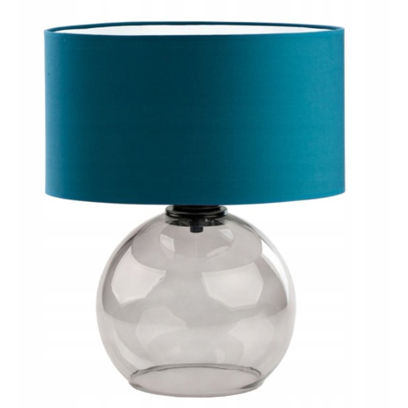 Lampka nocna na biurko lampa biurkowa szklana LED z abażurem walec 30cm PIENA