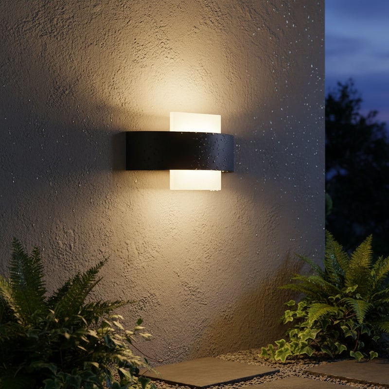 Kinkiet Ogrodowy Osram Lampa Elewacyjna Zewnętrzna LED 10.5W 410lm 3000K Ciepła biel Szary IP44 1 szt.