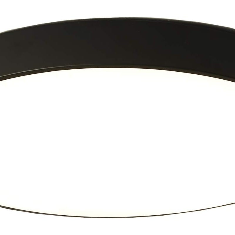 Okrągła lampa sufitowa LED wpuszczana 18 W do jadalni, kuchni, salonu, sypialni i biura – 30,5 cm, czarna